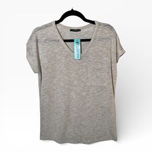 Staccato Caiama V Neck Knit Tee Beige S. NWT